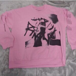 Ariana Grande Sweetener World Tour Sweatshirt Pink sz Large 2019 Thank U Next